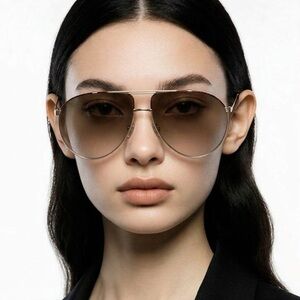 Dior Oversized Aviator Sunglasses White